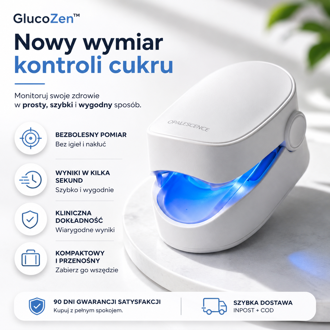 [GlucoZen™] Przenośny monitor zdrowia 3 w 1 dla większego spokoju każdego dnia